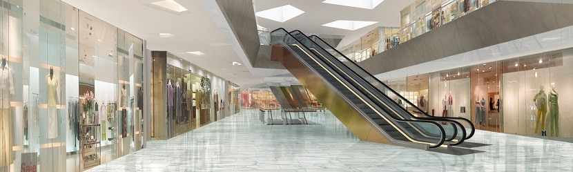 Vue d'une centre commercial 