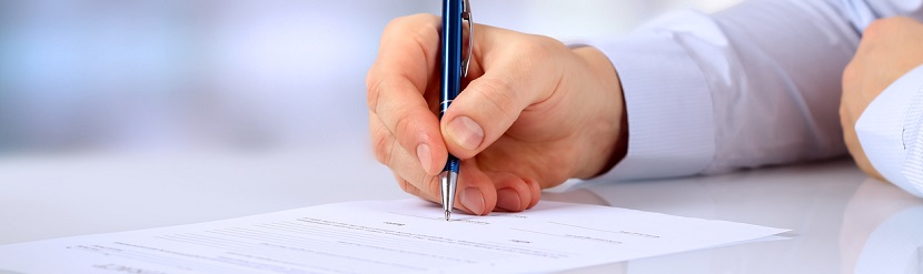  Signature sur contrat