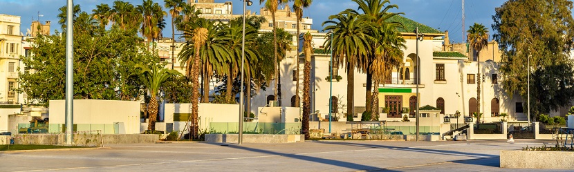 la place de Mohammed V à Casablanca, Maroc 