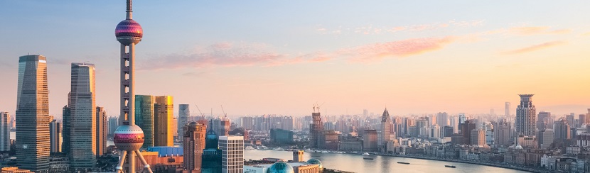 De shanghai au coucher du soleil