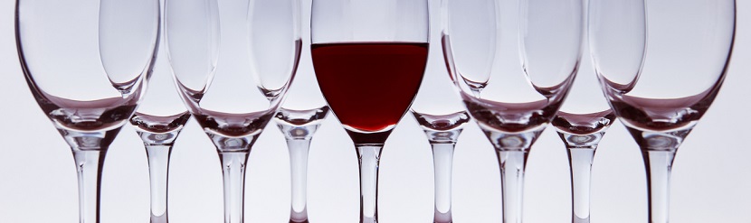 des verres de vin