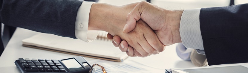 poignée de mains entre professionnels 