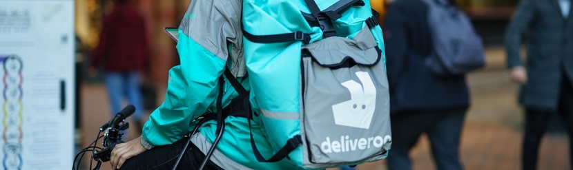 un livreur Delivroo