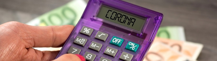 calculatrice avec mention du corona