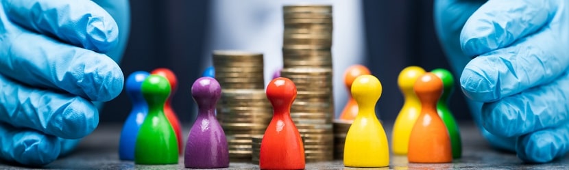 des pions et pièces euros pour dons financiers
