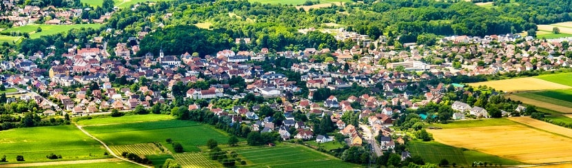  vue d'en haut d'une commune