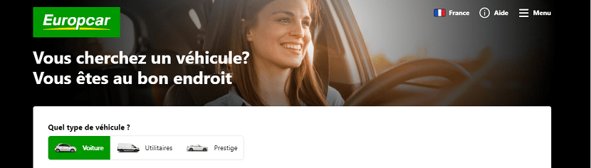 capture ecran du site europcar
