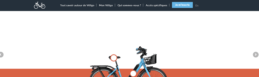capture ecran du site Véligo