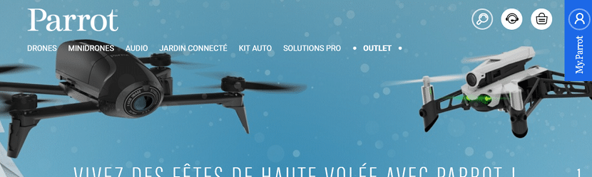 capture du site Parrot  