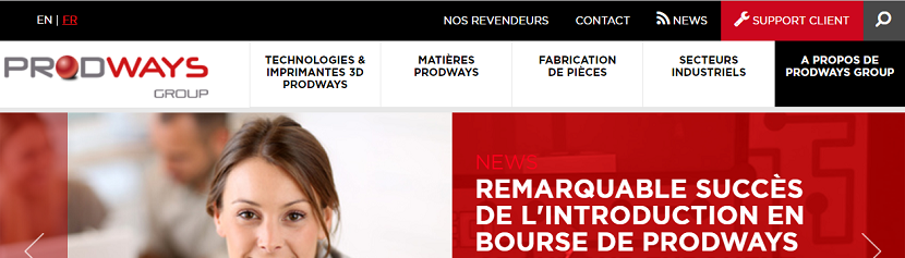 Capture du site Prodways 