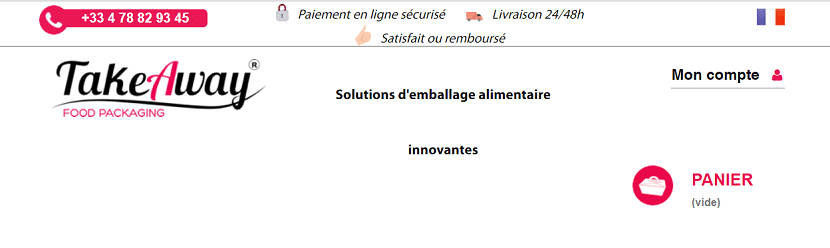 Capture du site TakeAway 