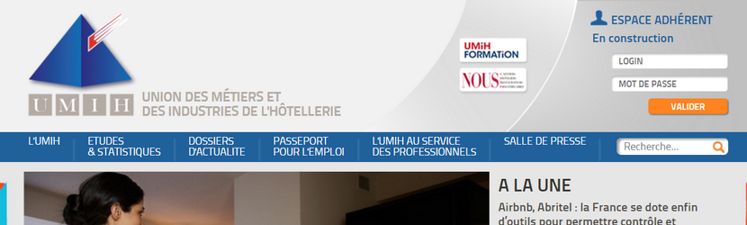 capture du site UMIH 