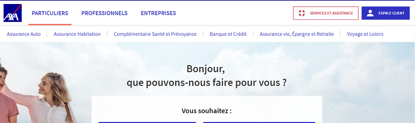 capture ecran site axa france