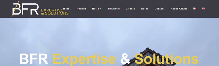 Capture ecran site BFR Expertise Solutions  