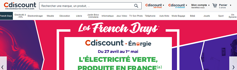 Capture ecran site Cdiscount