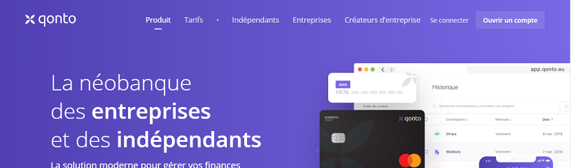 capture ecran site qonto 