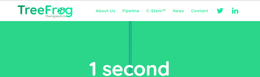 capture ecran du site TreeFrog Therapeutics
