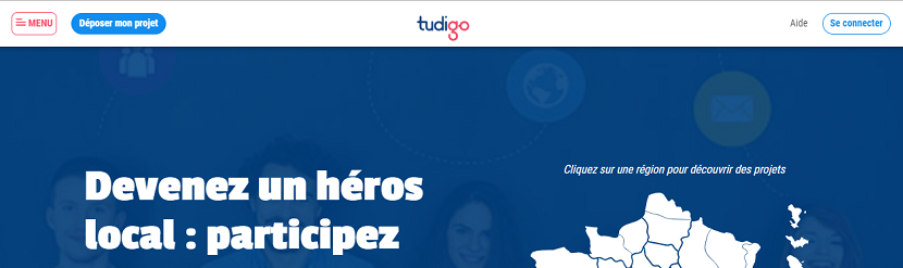 capture ecran du site Tudigo 