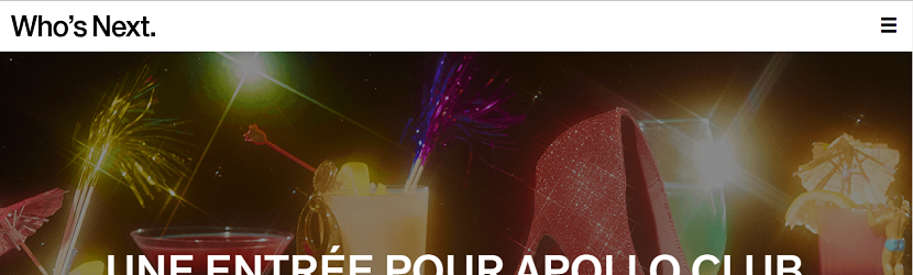 capture ecran du site Who’s Next