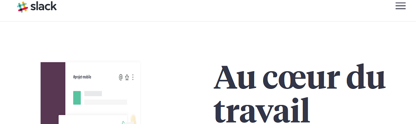 Capture du site Slack 